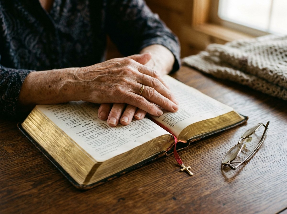 Open Holy Bible for study